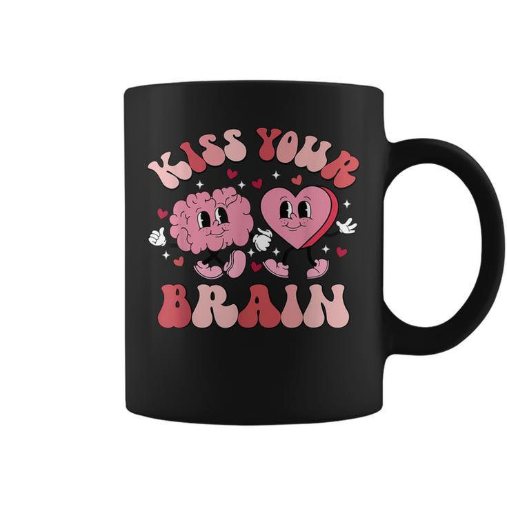 Kiss Your Brain Teacher School Counselor Valentine's Day Coffee Mug