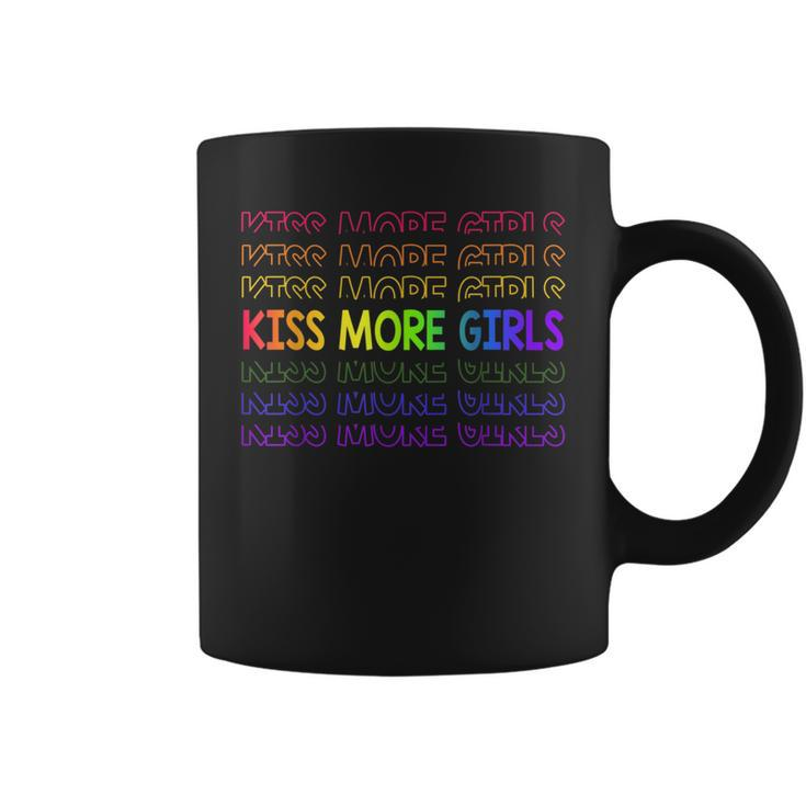 Kiss More Girls Rainbow Gay Pride Lgbt Month Coffee Mug