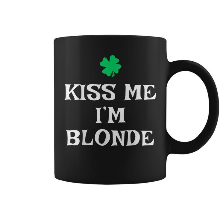 Kiss Me I'm Blonde St Patrick's Day Irish Coffee Mug