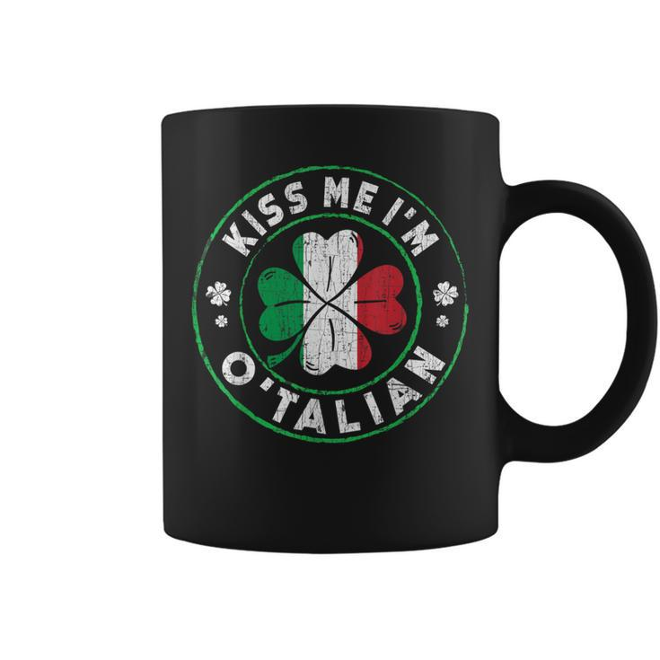 Kiss Me I'm O'talian Italian St Patrick's Day Coffee Mug