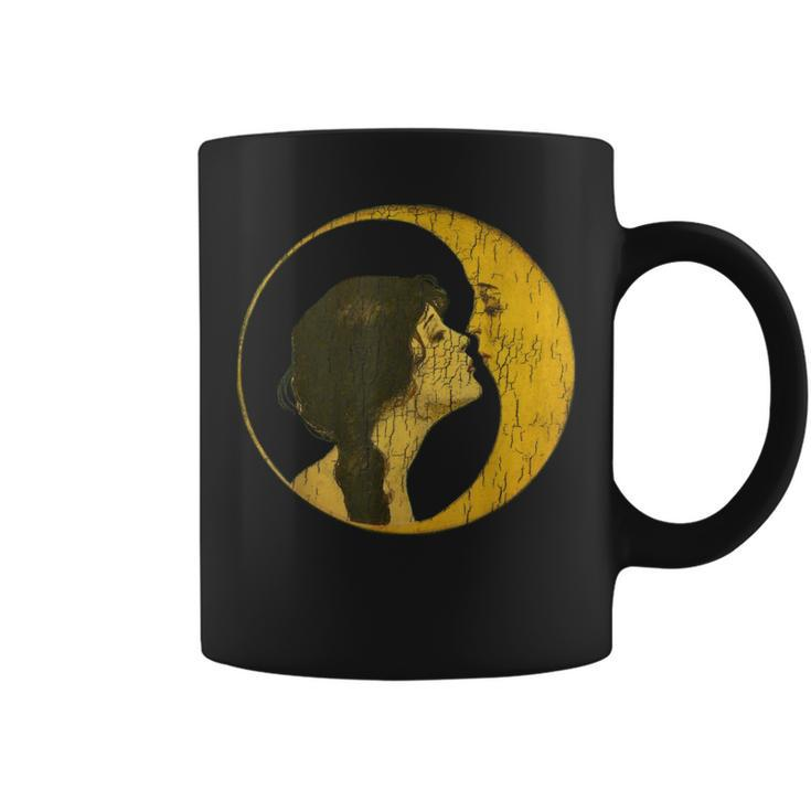 Kiss The Man On The Moon Distressed Vintage T Coffee Mug