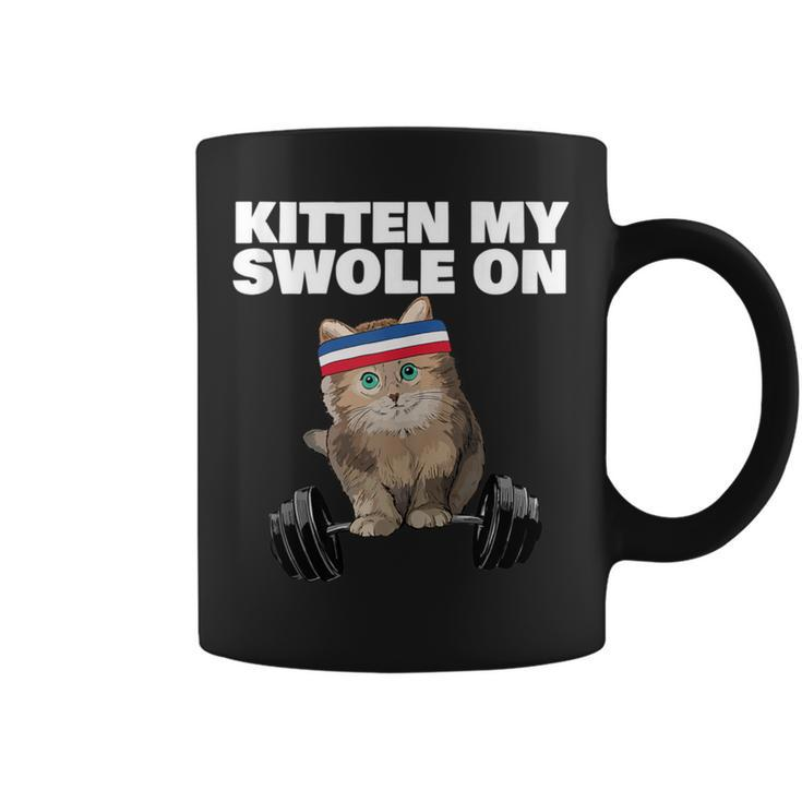 Kitten My Swole On Gym Workout Cat Lover Fitness Workout Coffee Mug