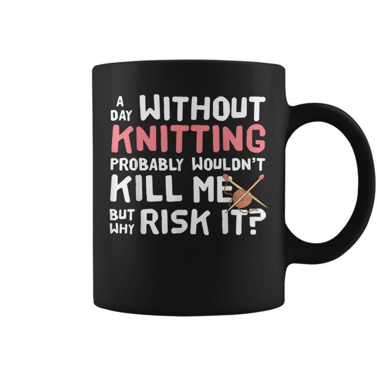 Knitting Yarn Crafts Fiber Arts Sew Coffee Mug