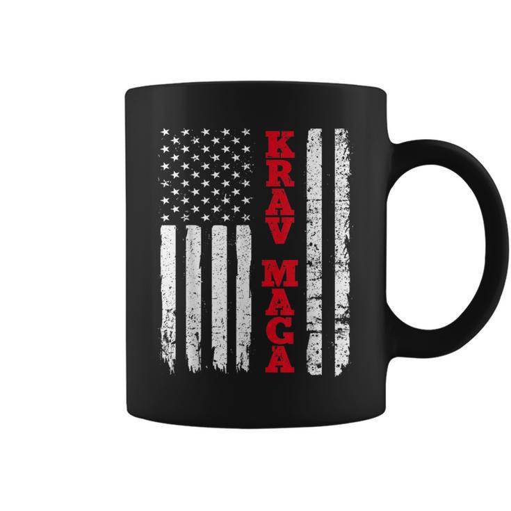 Krav Maga Usa American Flag Fighter Fan Coffee Mug