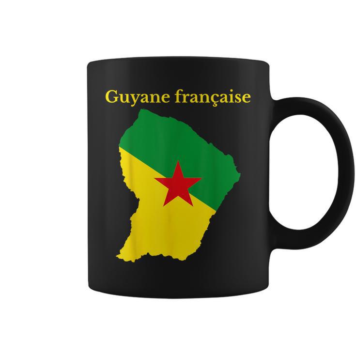 Carte Papier Isométrique De La Guyane Ançaise Avec Drapeau