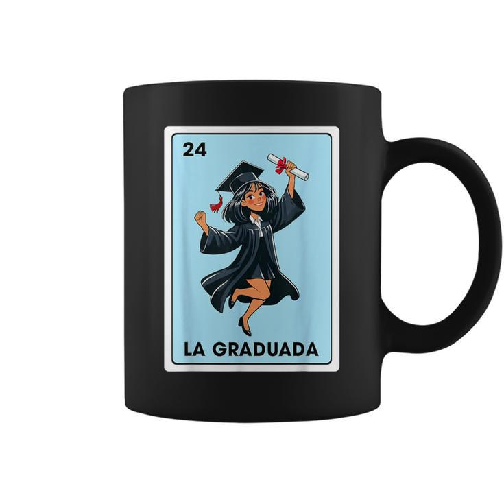 La Graduada Grad Mexican Bingo Card Latina Grad Graduation Coffee Mug