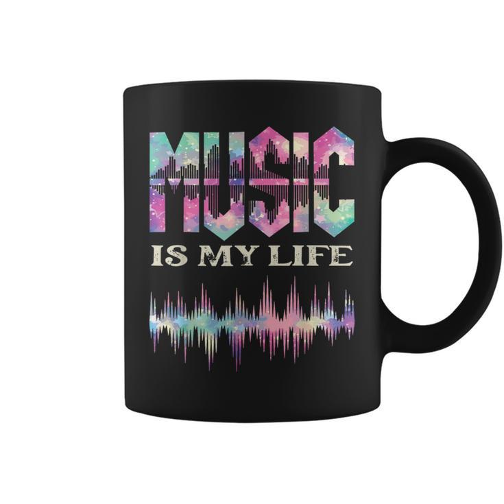 La Música Es Miida Ecualizador De Ondas Sonoras Dj Taza de café