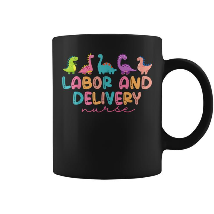 Labor And Delivery Nurse Cute Dinosaur L&D Nurse Animal Ld Coffee Mug
