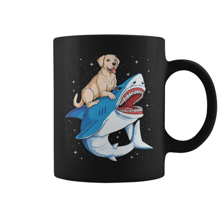 Labrador Shark Space Galaxy Jawsome Coffee Mug