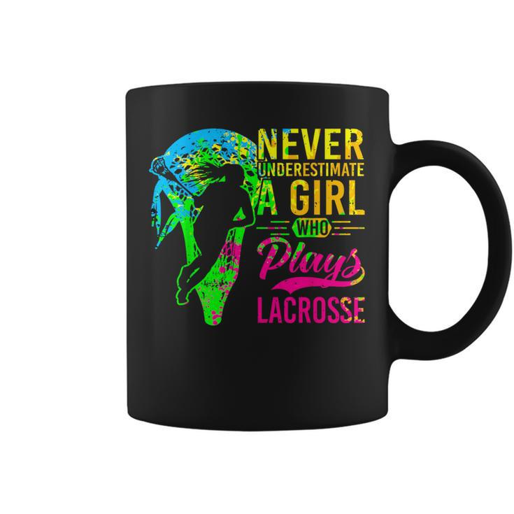 Lacrosse Never Underestimate A Girl Who Plays Lacrosse Coffee Mug