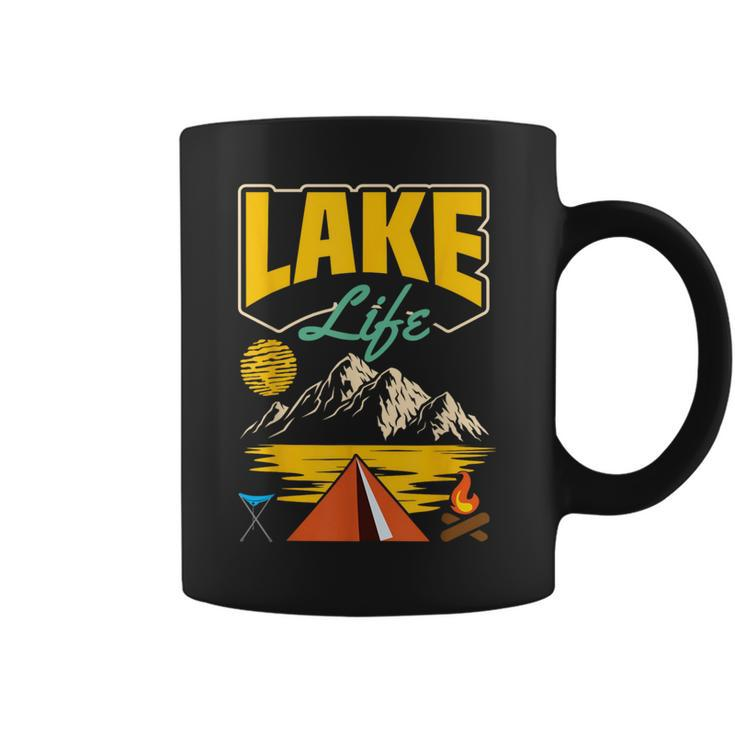 Lake Life Camping Wandern Angeln Bootfahren Segeln Lustig Outdoor Tassen