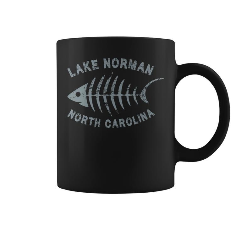 Lake Norman Lkn North Carolina Fishbone Distressed Cool Coffee Mug