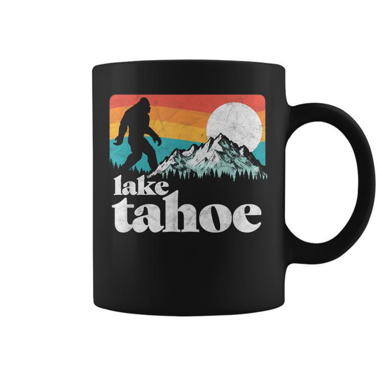 Lake Tahoe Retro Bigfoot Mountains Vintage Graphic Coffee Mug