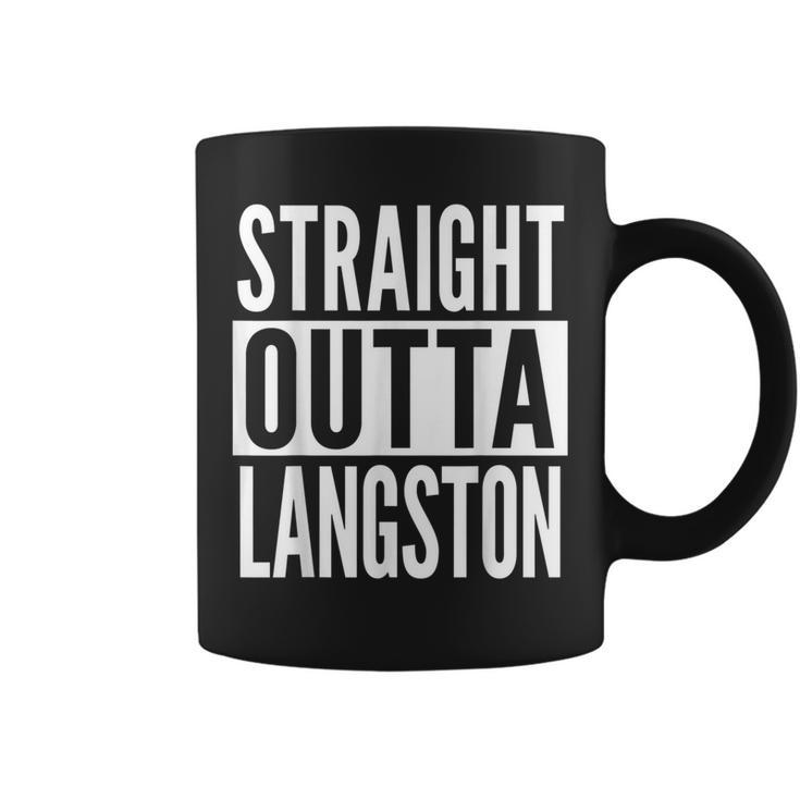 Langston Straight Outta College University Alumni Coffee Mug