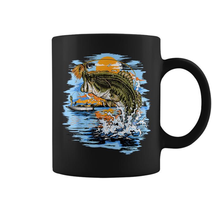 Large Mouth Bass Fishing Coffee Mug