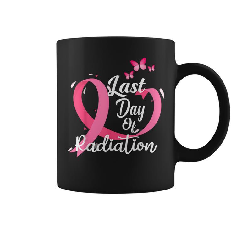 Last Day Of Radiation Treatment Breast Cancer Awareness Coffee Mug
