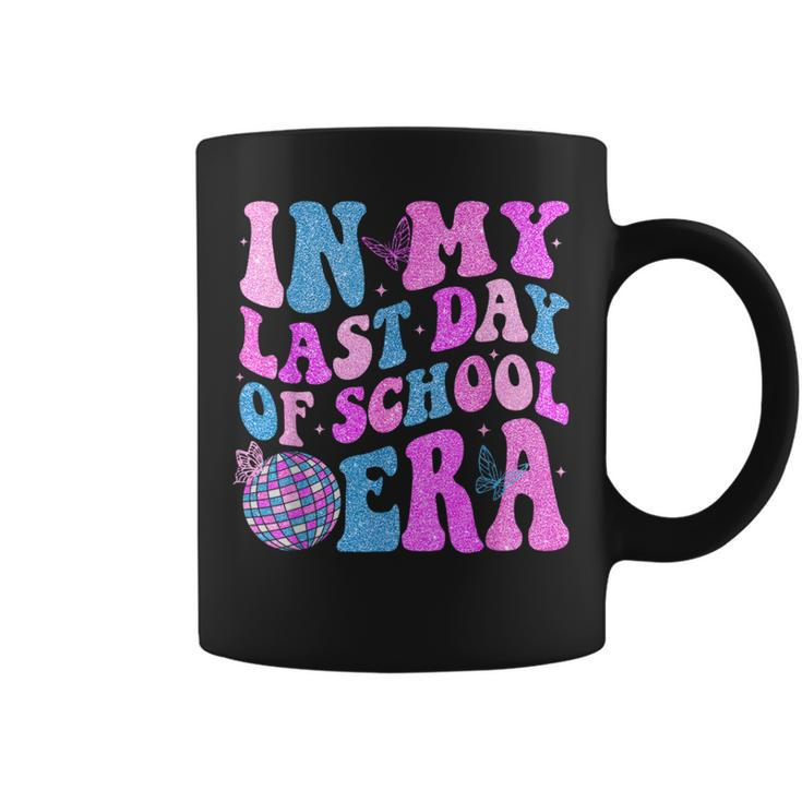 In My Last Day Of School Era Retro Groovy Student Teacher Coffee Mug