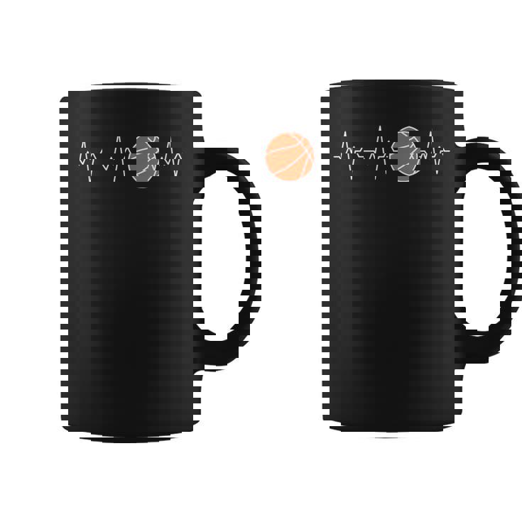 Latido Del Corazón De Baloncesto – Bball Ekg Pulse Line Jugadores Divertidos Taza de café