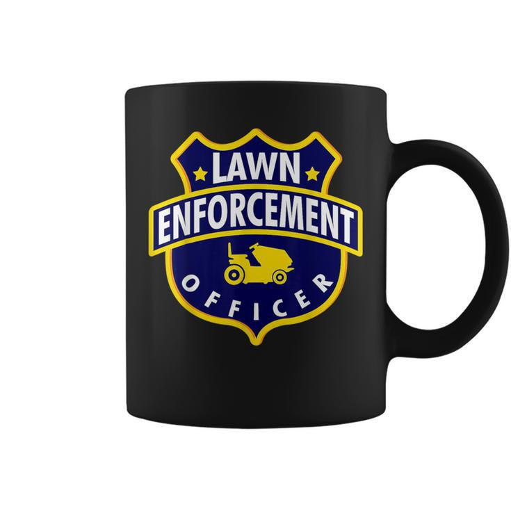 Lawn Enforcement Officer Lawnmower Police Fathers Day Coffee Mug