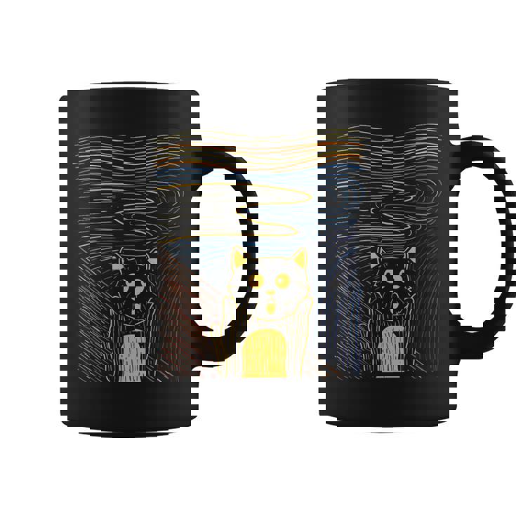 Le Cri Chat De L'art Artiste Expressionniste Tasse