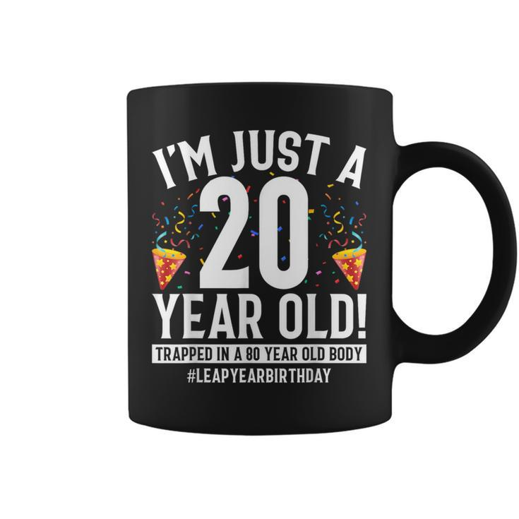 Leap Year 2024 80Th Birthday 80 Years Old Bday Coffee Mug