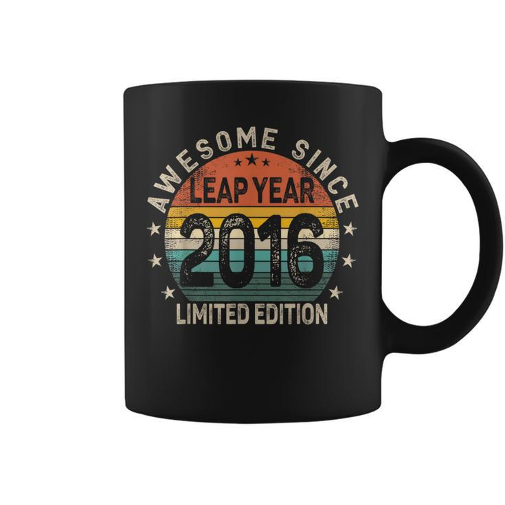 Leap Year 8Th Birthday Awesome Since 2016 Vintage Leap Day Coffee Mug