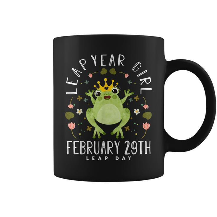 Leap Year Girl Cute Frog Leap Day Birthday Girls Coffee Mug
