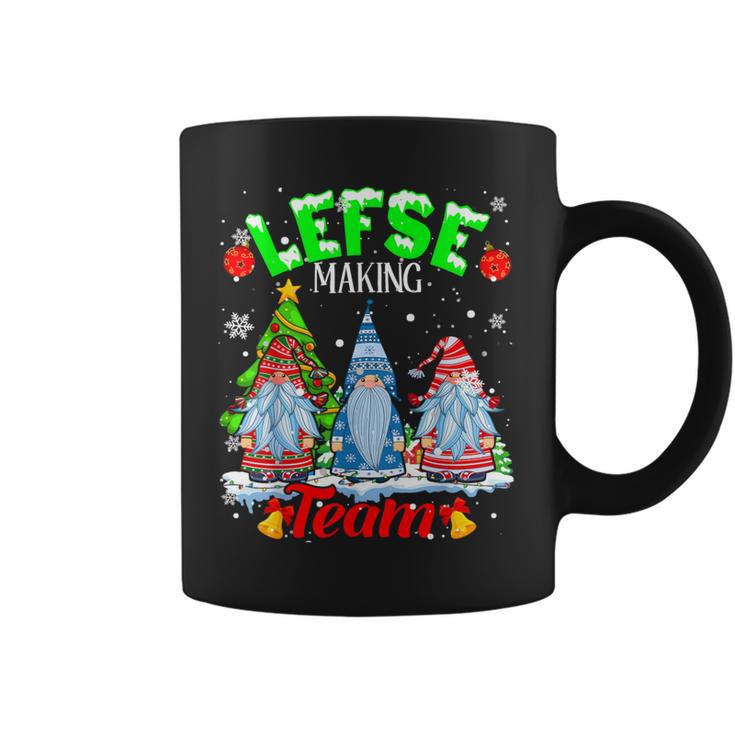 Lefse Making Team Christmas Gnomes Norwegian Lefse Lover Coffee Mug