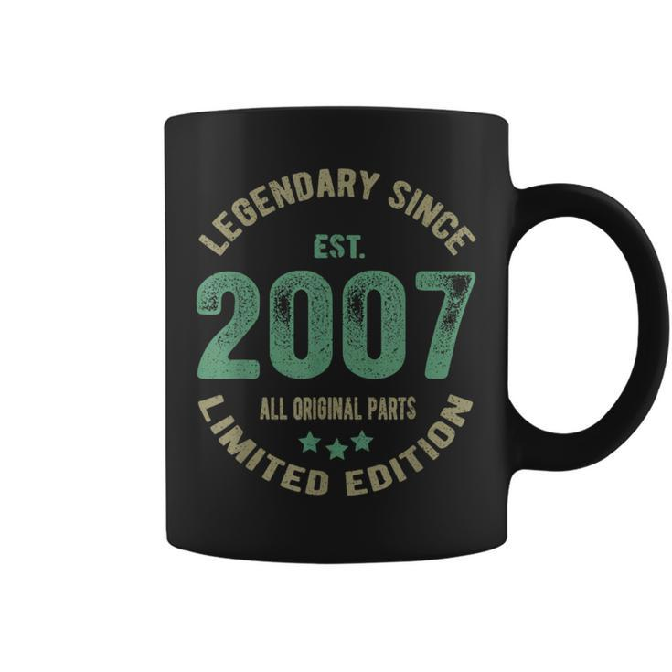 Legend Since 2007 17Th Birthday Retro 17 Years Old Boy Coffee Mug