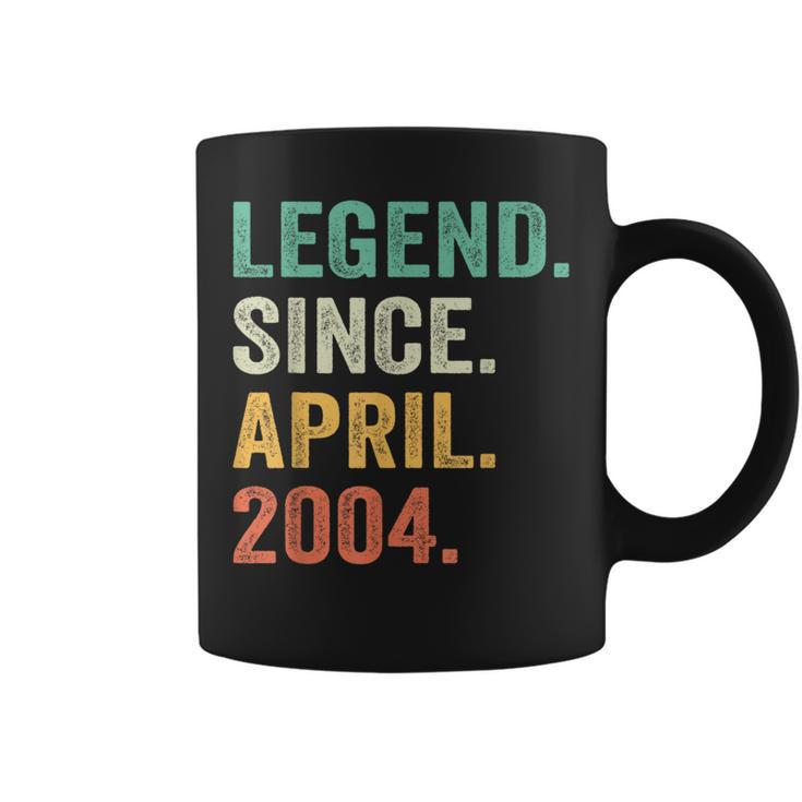 Legend Since April 2004 20Th Birthday Boy 20 Years Old Coffee Mug