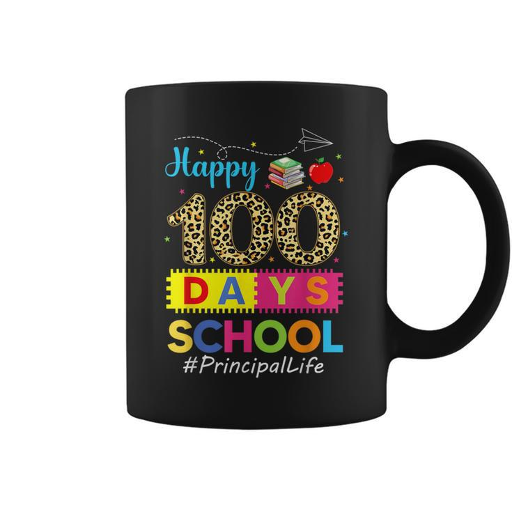 Leopard 100Th Day Of School Principal Life 100 Days Smarter Coffee Mug
