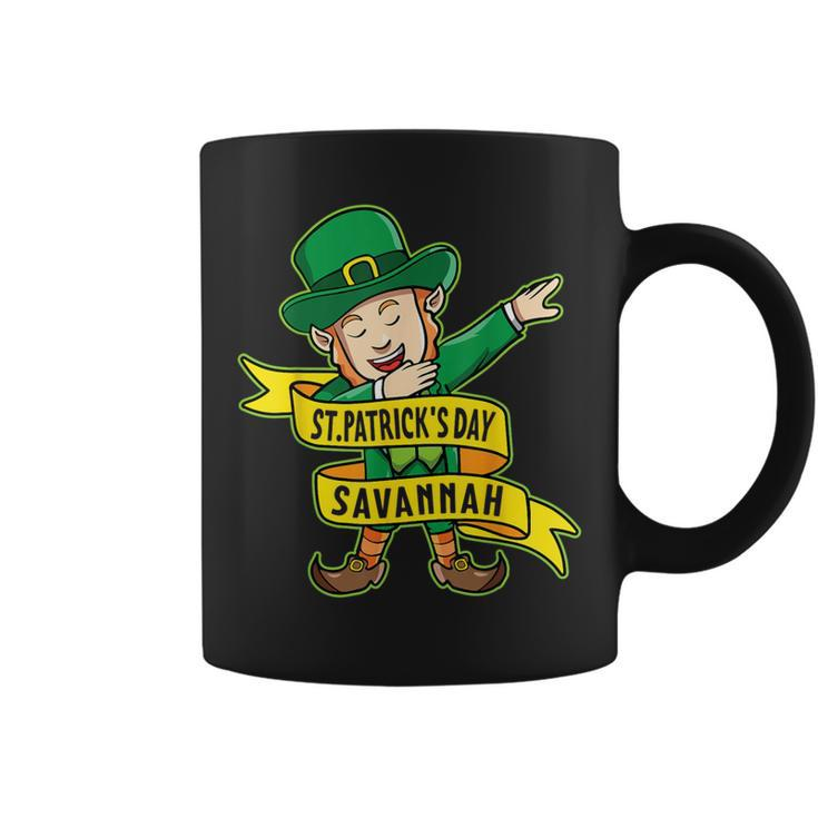 Leprechaun Dabbing Happy Saint Patrick's Day In Savannah Coffee Mug