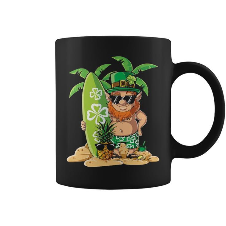 Leprechaun Hawaiian Surfing St Patricks Day Hawaii Coffee Mug
