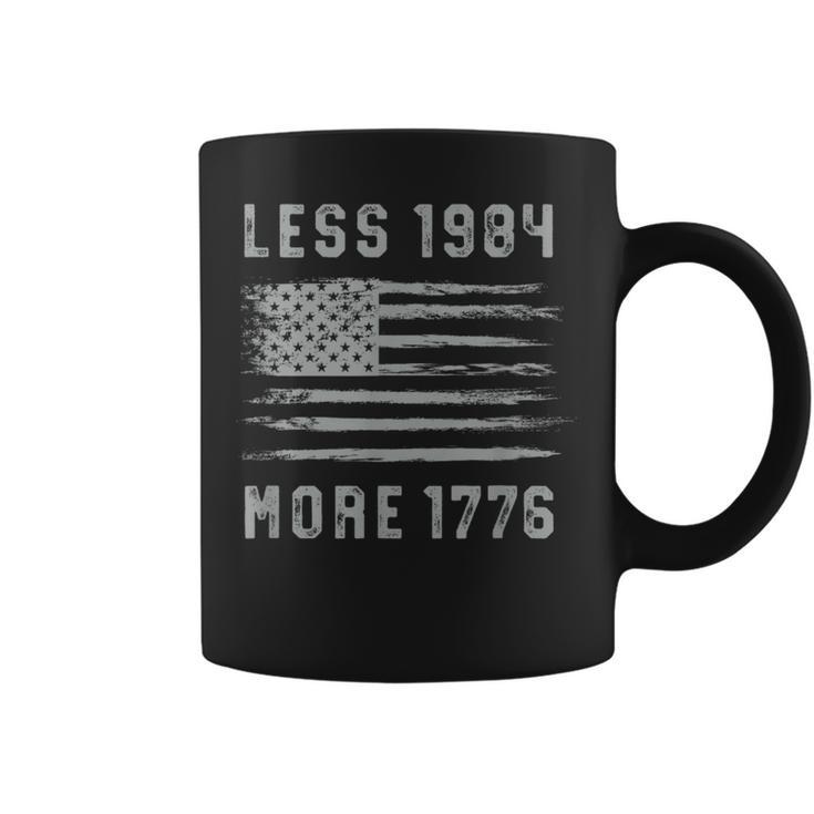 Less 1984 More 1776 Grunge Flag Free Speech First Amendment Coffee Mug