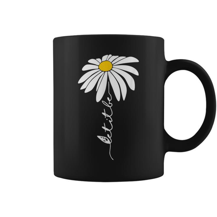 Let It Be Daisy Flower Hippie Flower Coffee Mug