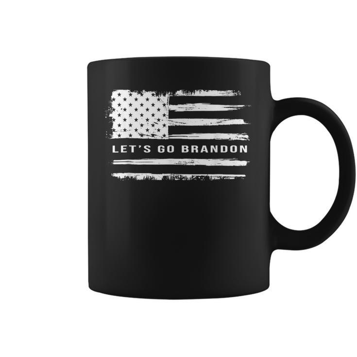 Let's Go Brandon American Flag Meme Novelty Coffee Mug