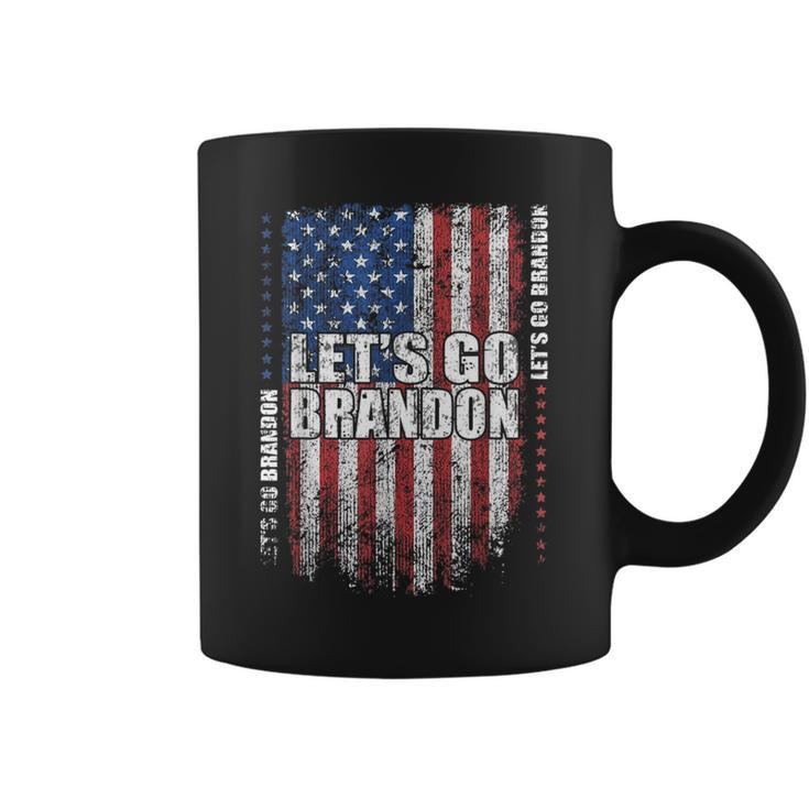 Let's Go Brandon Conservative Anti Liberal Us Grunge Flag Coffee Mug