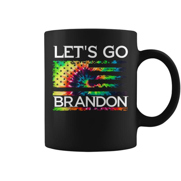 Let's Go Brandon Conservative Anti Liberal Us Tie Dye Flag Coffee Mug