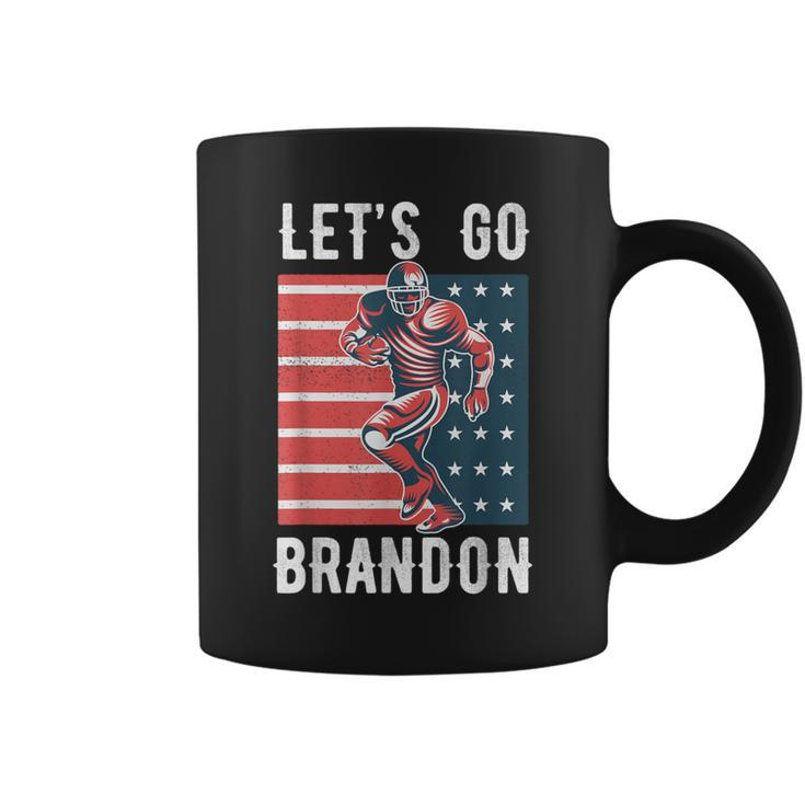 Let's Go Brandon Football Player Us Flag Idea 80S Coffee Mug