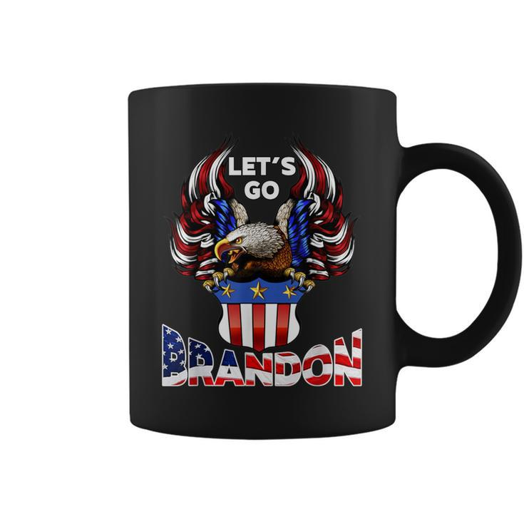 Let's Go Brandon Retro Eagle Us Flag Coffee Mug