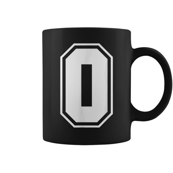 Letter O Number 0 Zero Alphabet Monogram Spelling Counting Coffee Mug