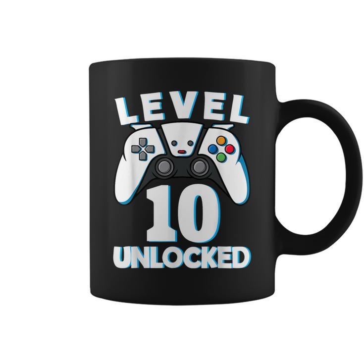 Level 10 Unlocked 10Th Birthday Gaming Gamer Boys Coffee Mug