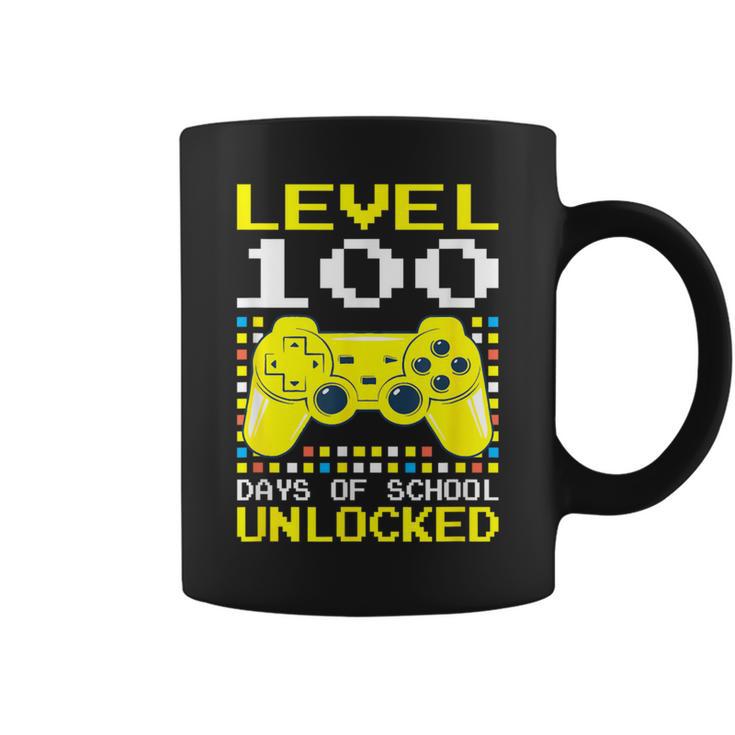 Level 100 Days Of School Unlocked Gamer Video Games Boy Girl Coffee Mug