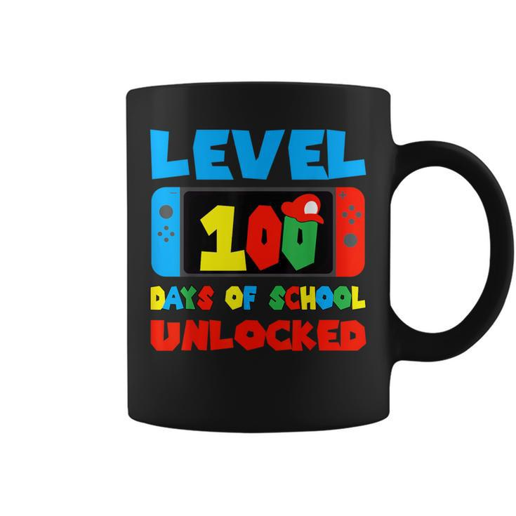 Level 100 Days Of School Unlocked Video Games Boys Gamer Coffee Mug