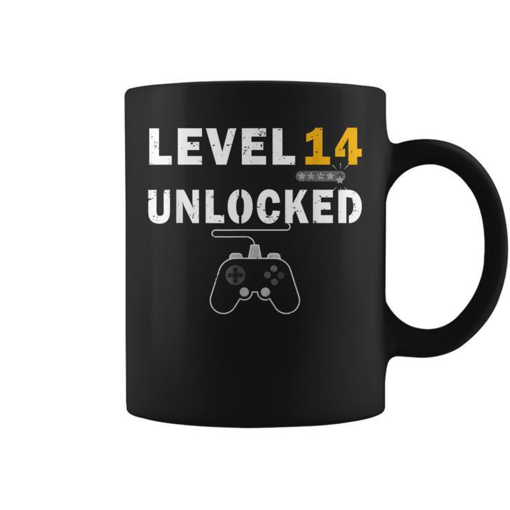 Level 14 Unlocked Birhday Celebrate 14Th Wedding Coffee Mug
