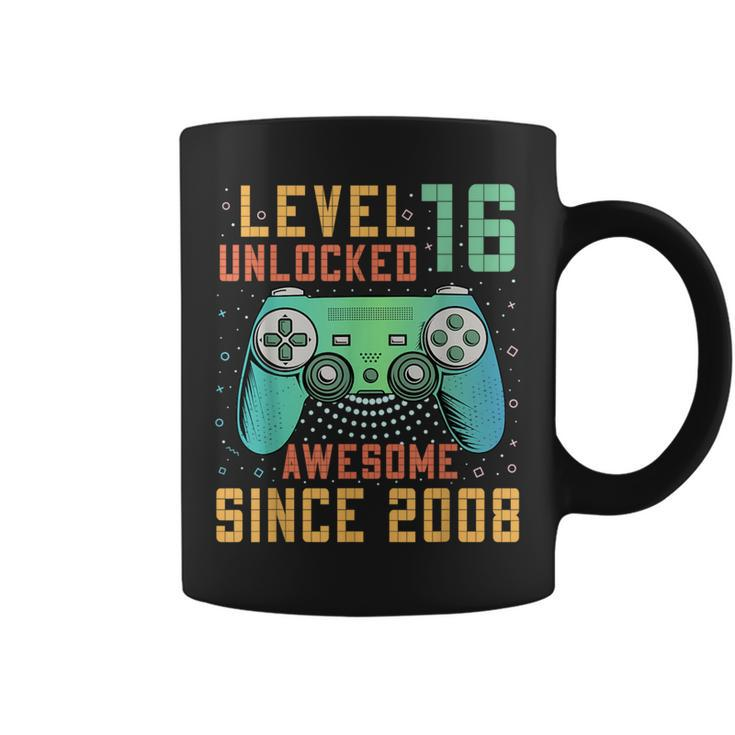 Level 16 Unlocked 16Th Birthday 16 Year Old Gamer Bday Coffee Mug