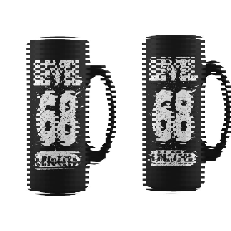 Level 68 Unlocked 68 Aniversario De Boda 68 Años Taza de café