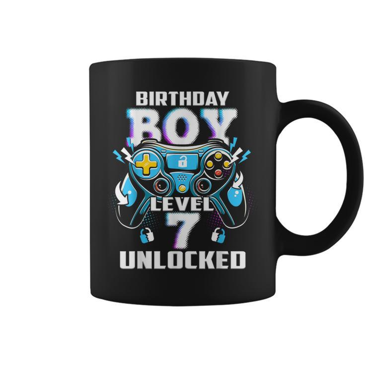 Level 7 Unlocked Video Game 7Th Birthday Gamer Boys Coffee Mug