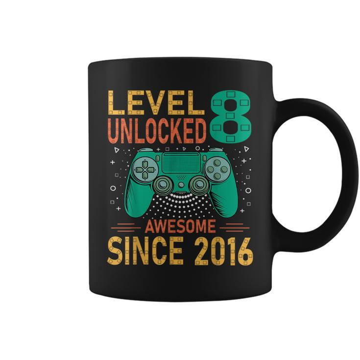 Level 8 Unlocked Birthday 8Th Birthday Gaming 8 Years Old Coffee Mug