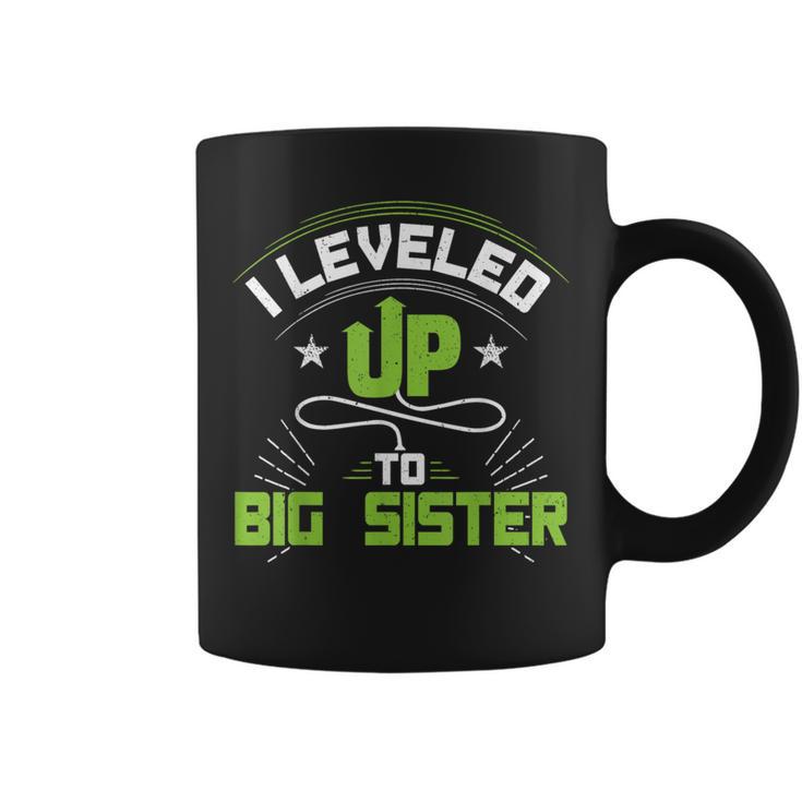 I Leveled Up To Big Sister For New Big Sister Coffee Mug